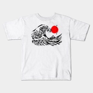 The Great Wave off Kanagawa Ink Kids T-Shirt